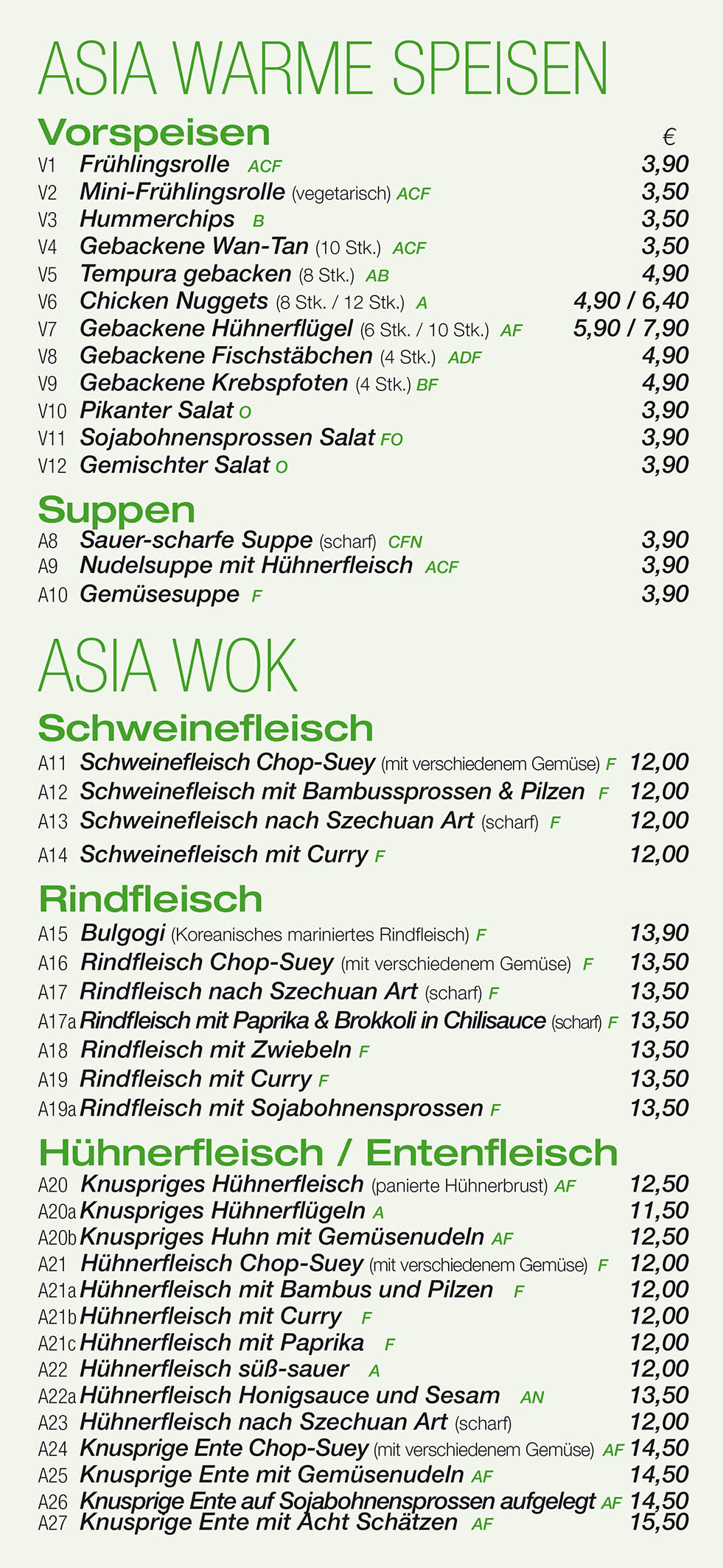 Panda`s Wok Asia Restaurant Speisekarte 3